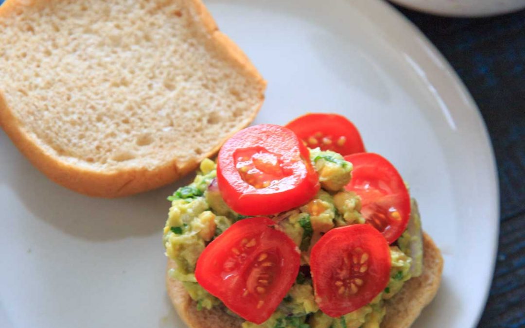 Smashed Avocado Chickpea Salad Sandwich