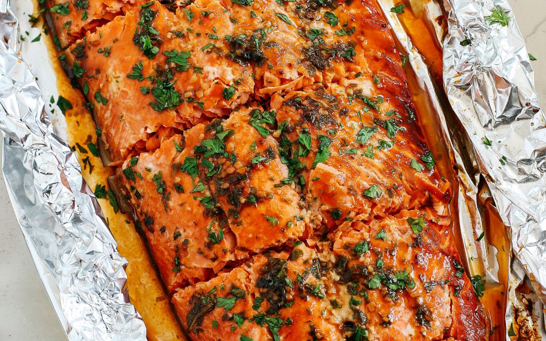 Ginger Basil Salmon in Foil