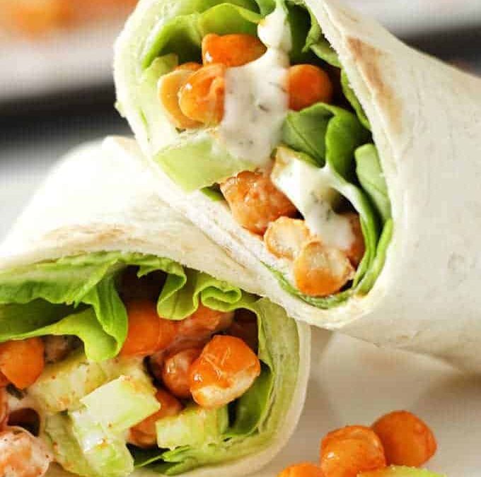 EASY BUFFALO CHICKPEA WRAPS
